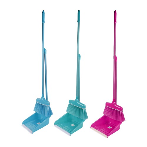 Oaxy Dustpan with Brush Set 100cm - 3 Color Pack