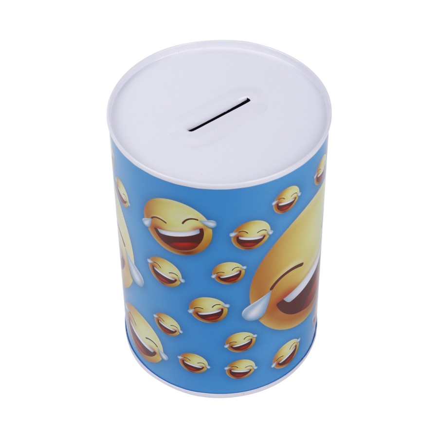 Generic Metallic Emoji Design Coin Box 15cm - 3 Color Pack