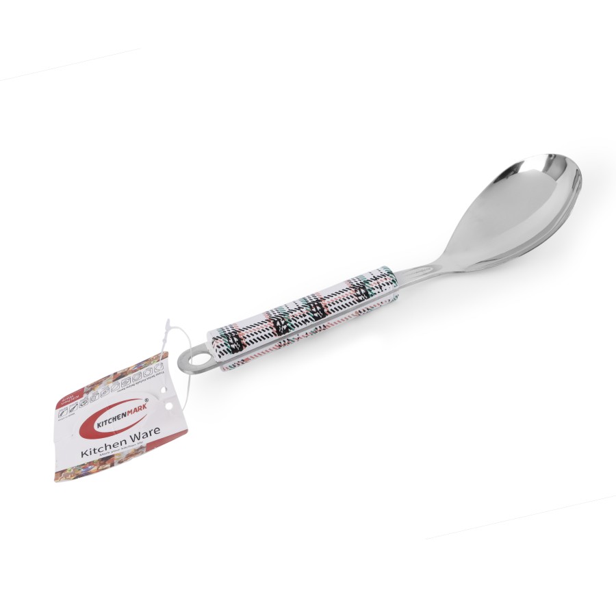 KITCHENMARK Stainless Steel Basting Rice Spoon - Checkered