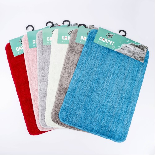 Generic Soft Polyester Floor Mat 58x38cm - 6 Color Pack