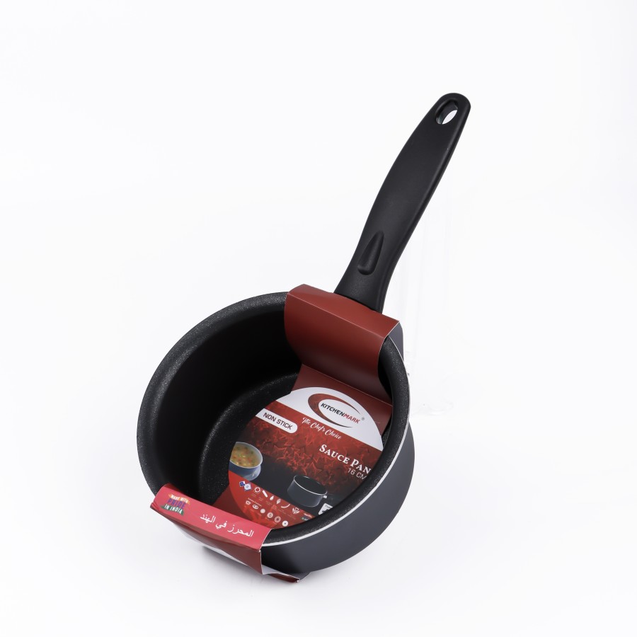 KITCHENMARK 2-way Non Stick Sauce pan 16cm - Black