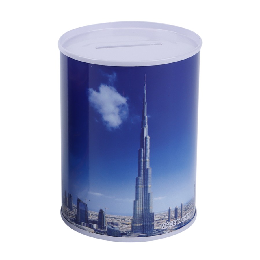 Generic Metallic Dubai Themed Coin Box Size S 10cm - 3 Color Pack