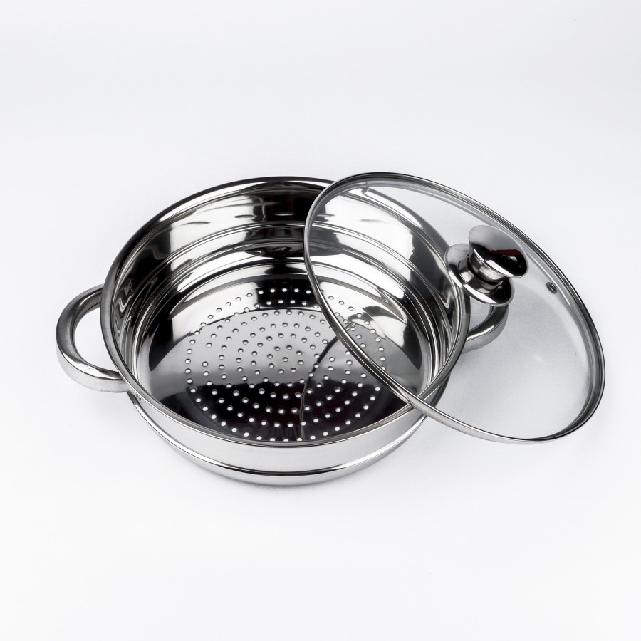 KITCHENMARK Stainless Steel 2 Tier Steamer 22cm