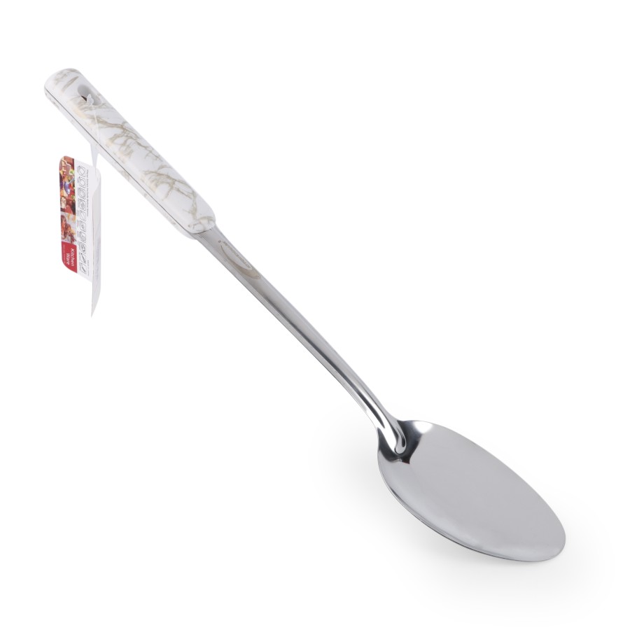 KITCHENMARK Stainless Steel Basting Long Rice Spoon - White Gold