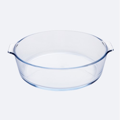 BECHOWARE 1.6L Glass Round Baking Tray 