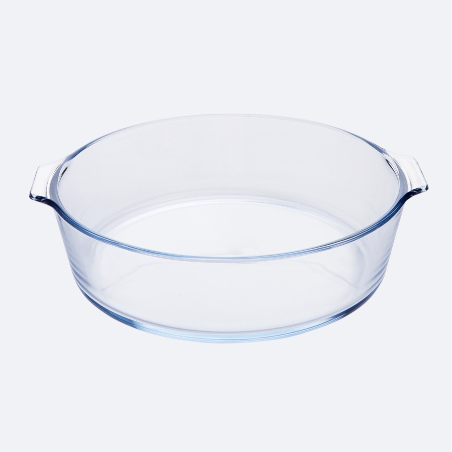 BECHOWARE 1.6L Glass Round Baking Tray 