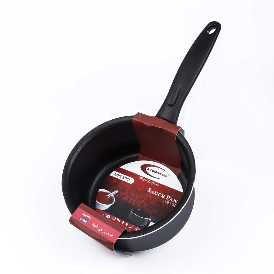 KITCHENMARK 2-way Non Stick Sauce pan 18cm - Black