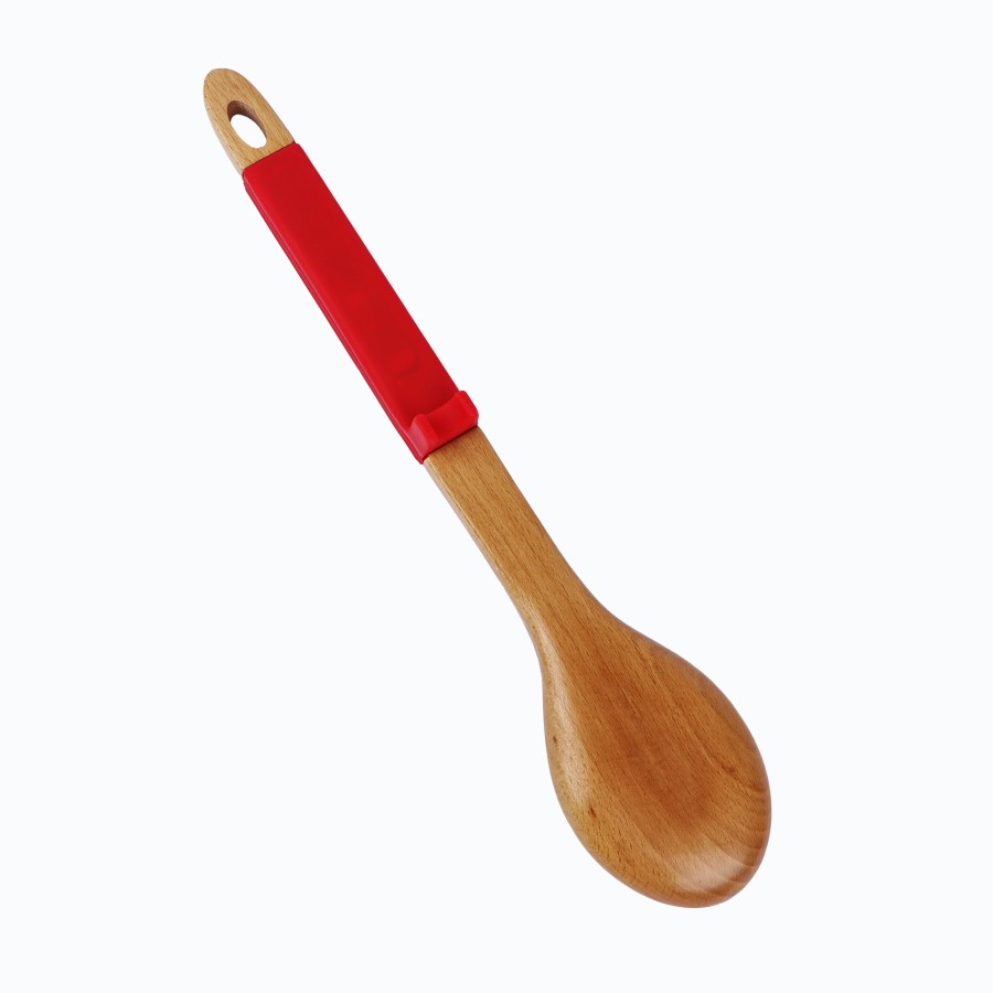 BECHOWARE Wooden Basting Spoon 32cm - Red