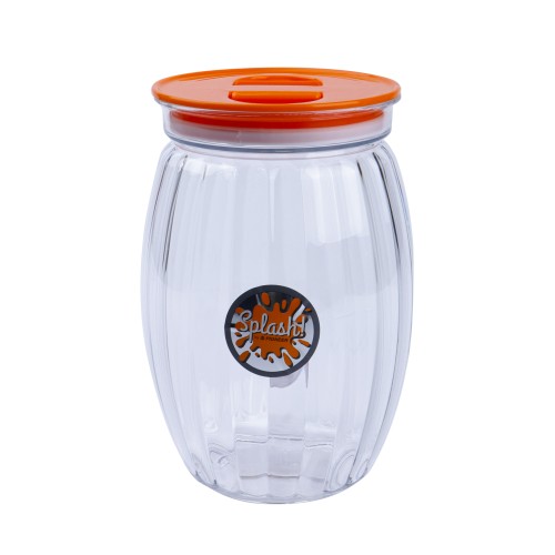 Generic Airtight Canister Transparent Container 1500ml Orange