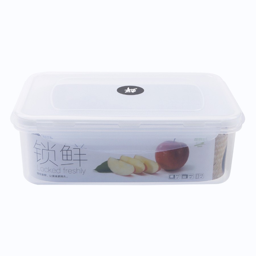 Generic Rectangular Airtight Plastic Food Container 1200ml