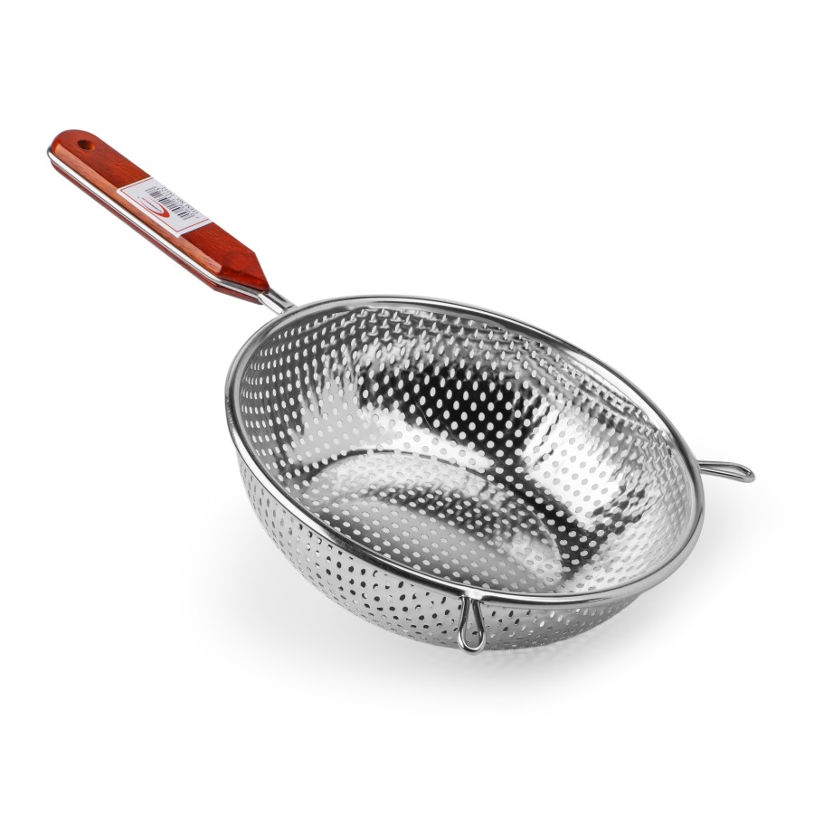 KITCHENMARK Wooden Handle Steel Strainer - 8