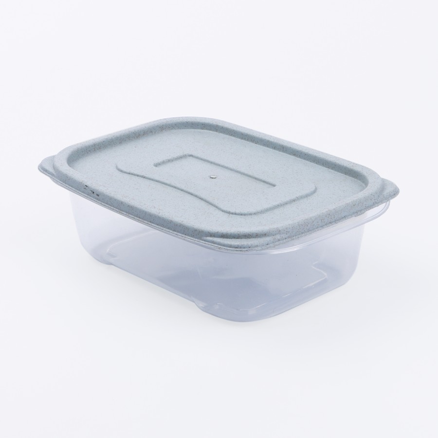 Generic  Rectangular Biodegradable Plastic 3pc Container Set 900ml - 3 Color Pack