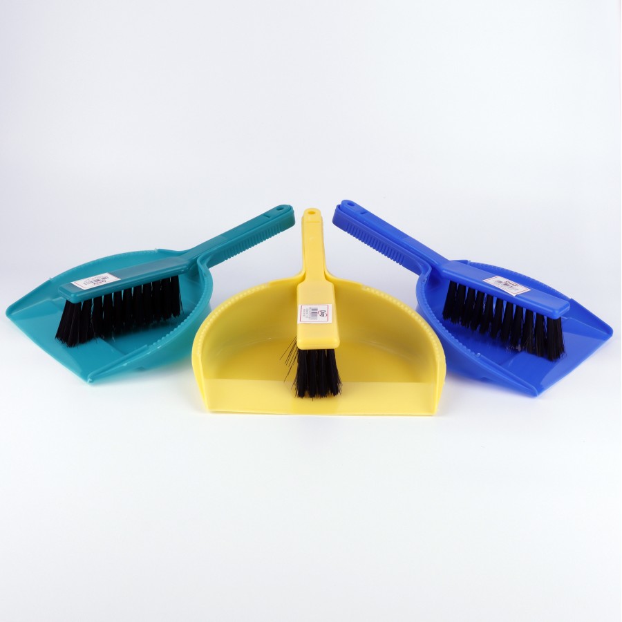 Oaxy Dustpan with Brush - 3 Color Pack