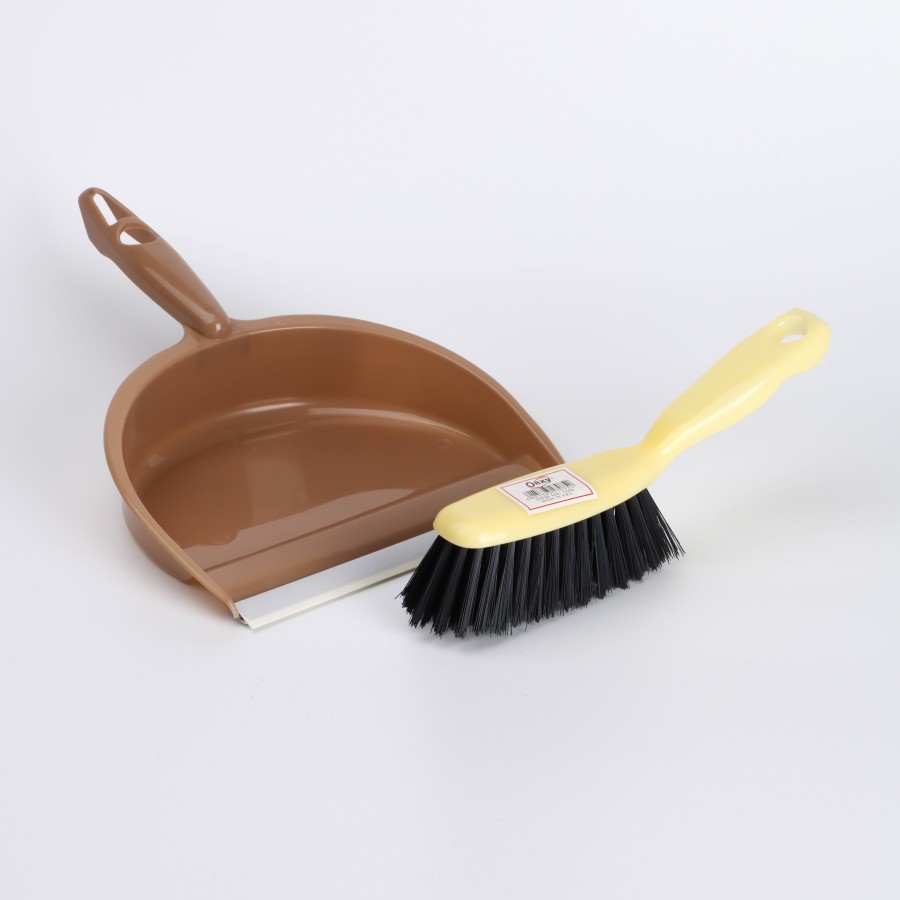 Oaxy Dustpan with Brush - 3 Color Pack