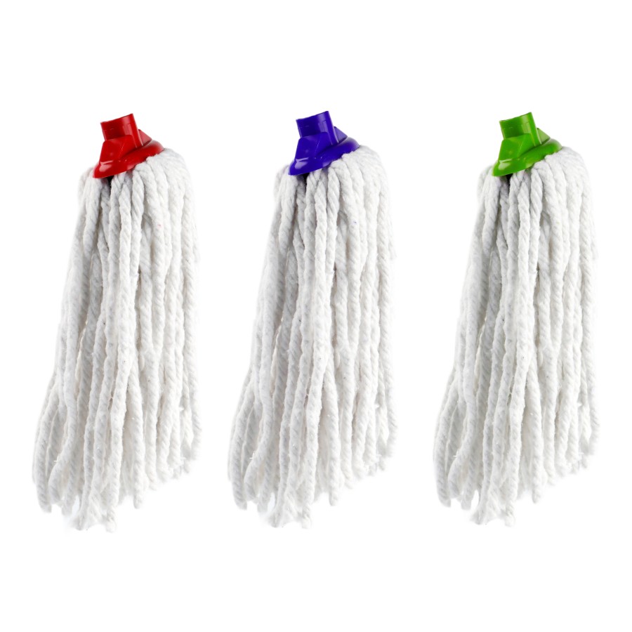 Generic Cotton Fibre Mop 200g - 3 Color Pack