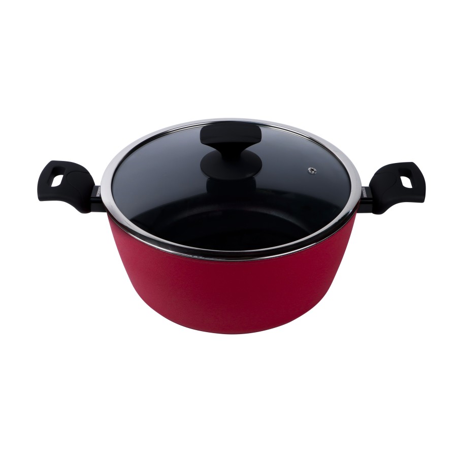 BECHOWARE 28cm Two Layer Coating Nonstick Casserole 7L - Red