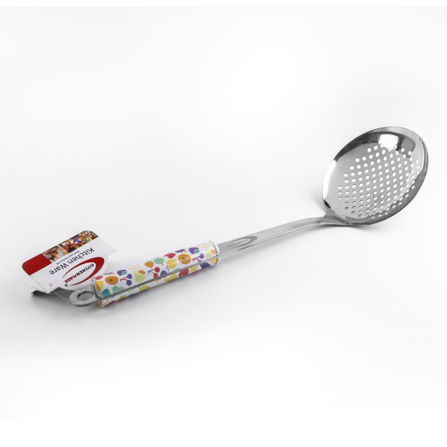 KITCHENMARK Stainless Steel Skimmer - 38cm - Fruit Design