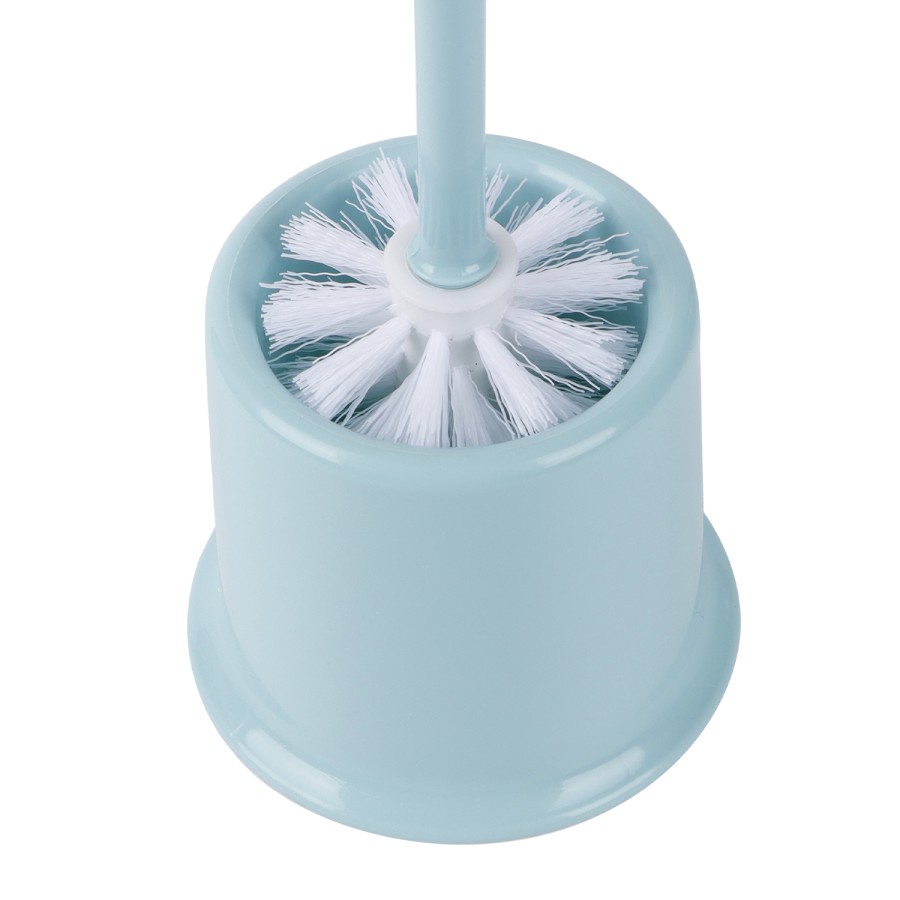 Oaxy Plastic Handle Toilet Brush with Stand 48cm - 3 Color Pack