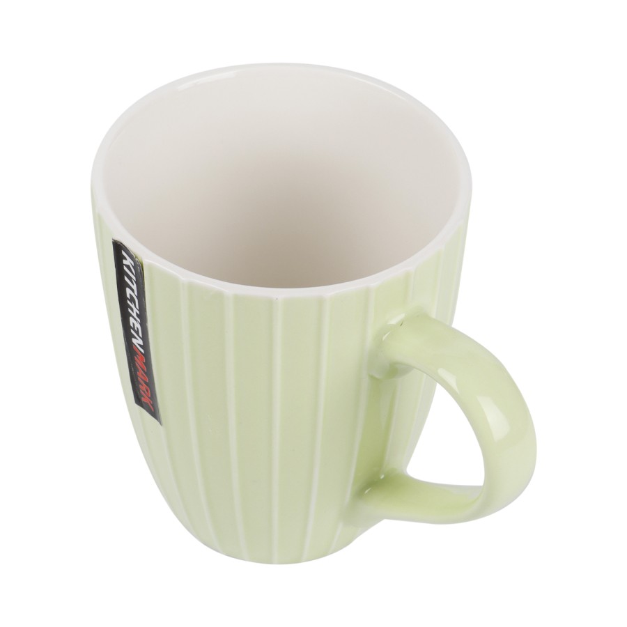 KITCHENMARK Ceramic Mug Embossed Line 325ml - Green