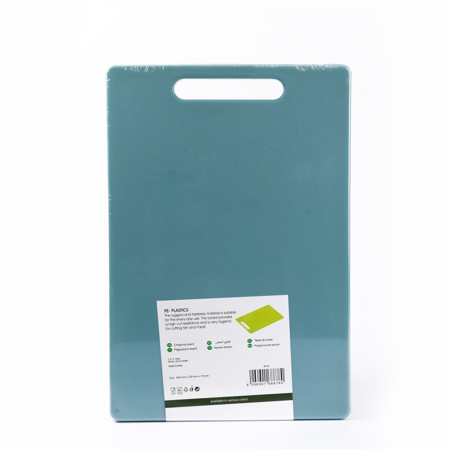 KITCHENMARK PE Plastic 19mm Chopping Cutting Board 34cm - 3 Color Pack