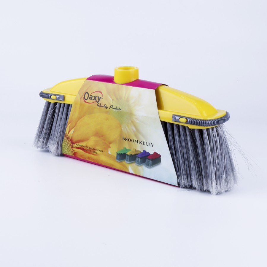 Oaxy Kelly Indoor Floor Cleaning Broom  - 3 Color Pack