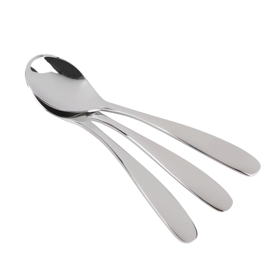 BECHOWARE 3pc Stainless Steel Coffee Spoon Set 11cm - Silver