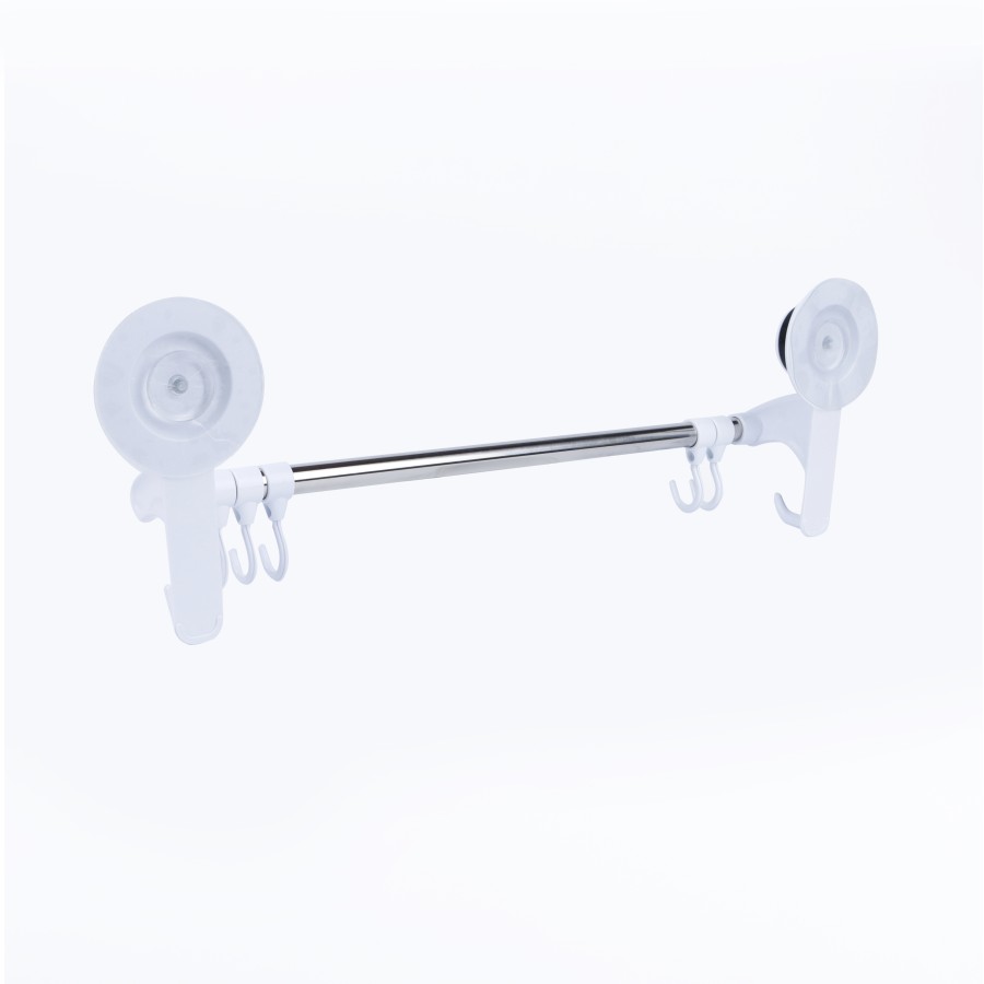 BECHOWARE Towel Hanger with 7 Hooks 40cm - White