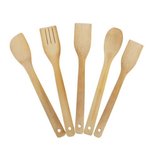 KITCHENMARK 5pc Bamboo Kitchen Spoon Set