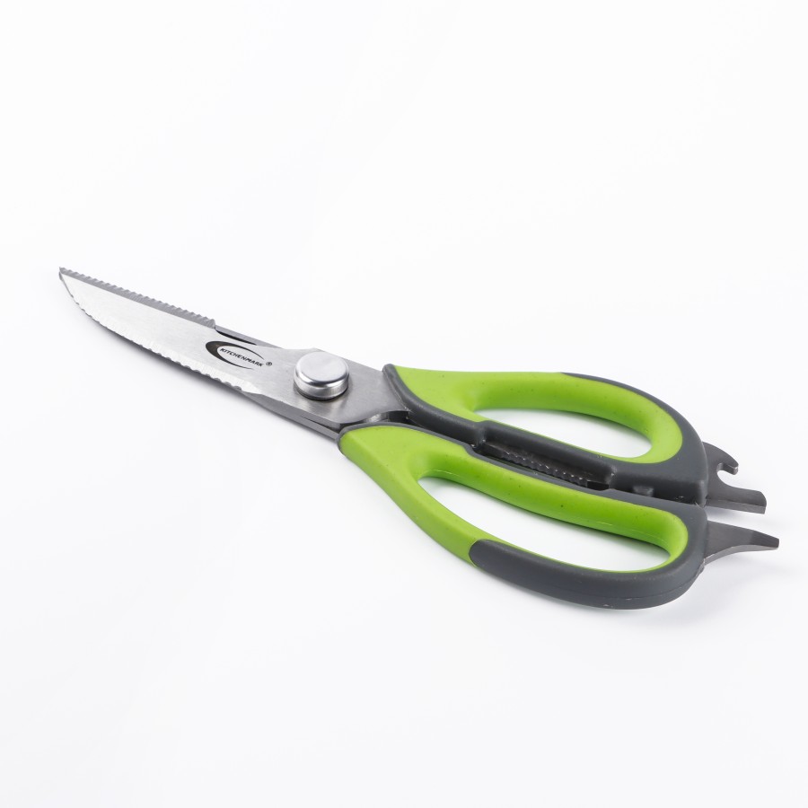 KITCHENMARK Stainless Steel Twin Force Kitchen Scissors 23cm - Green