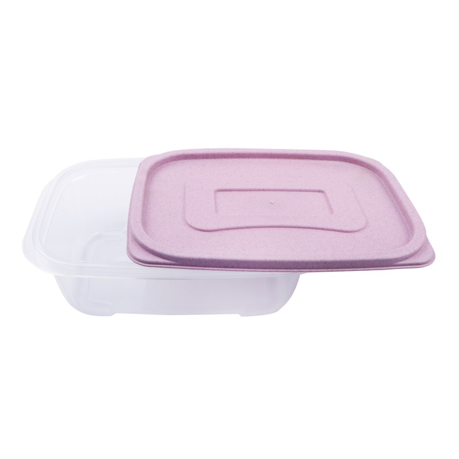 Generic  Rectangular Biodegradable Plastic 2pc Container Set 2500ml - 3 Color Pack