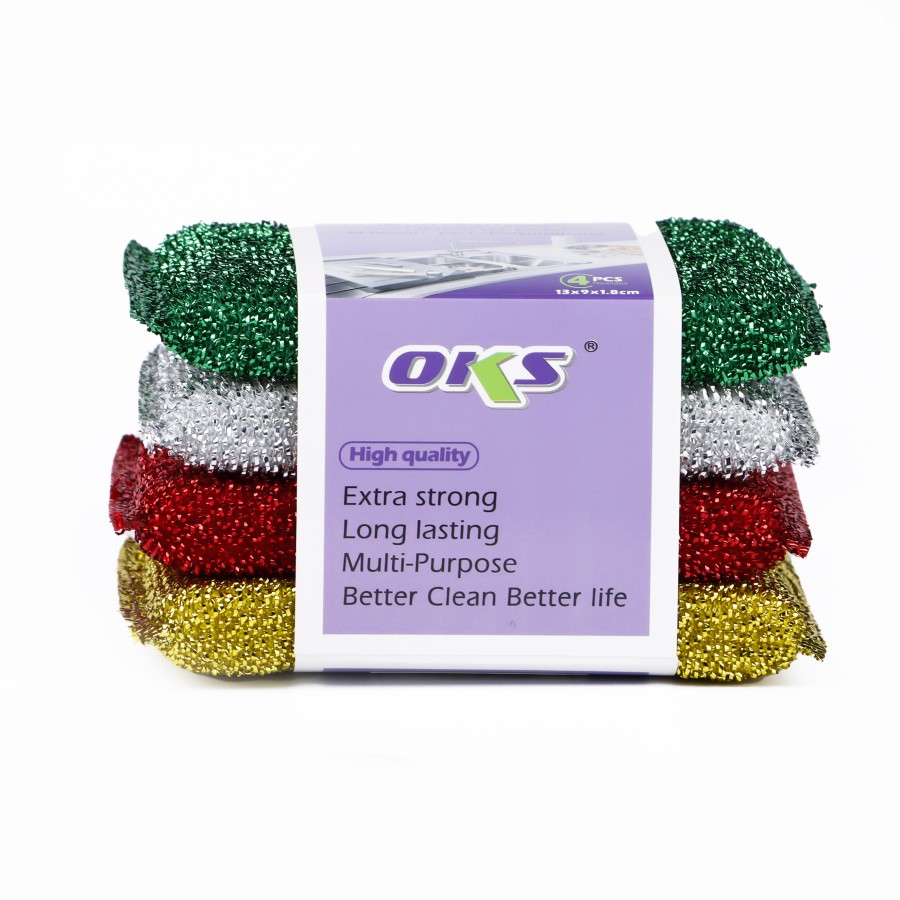 Generic 4pc Multipurpose Scrubbing Pads - 4 Color Pack