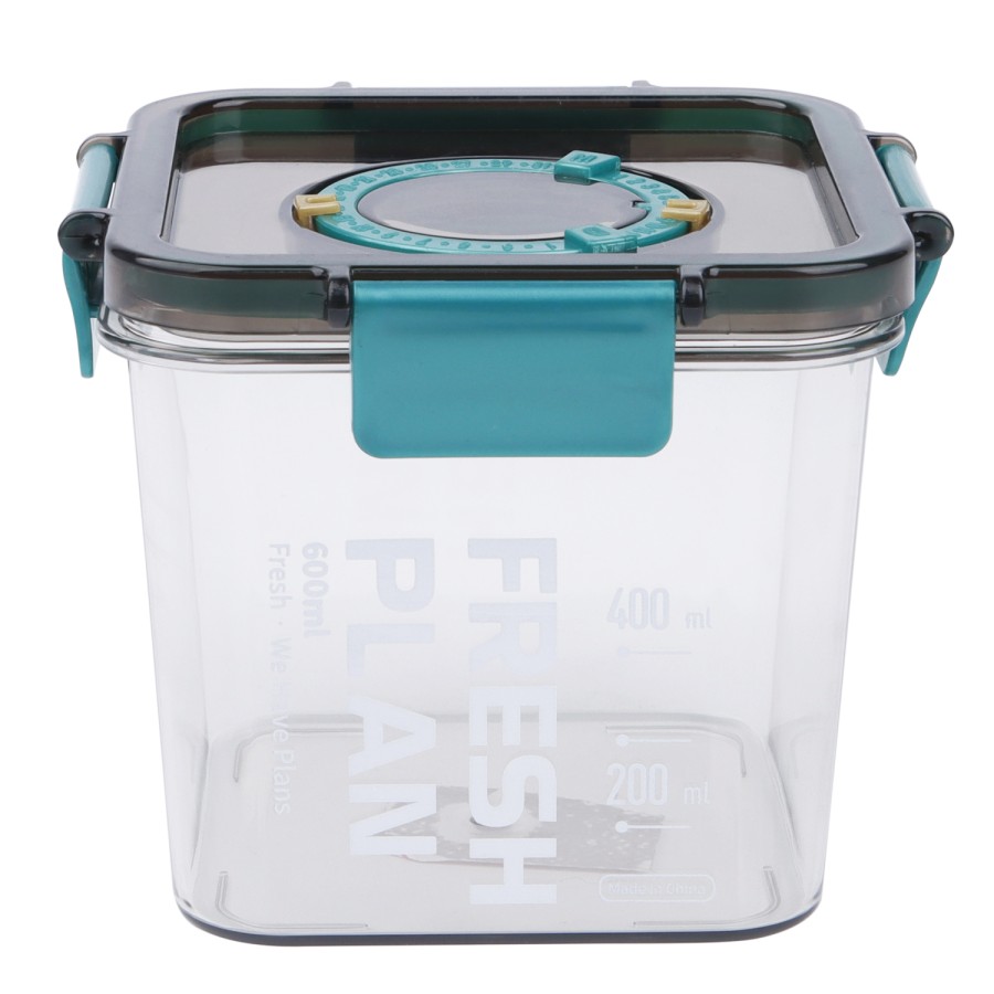 Generic Plastic Airtight Storage Food Container 600ml - Green