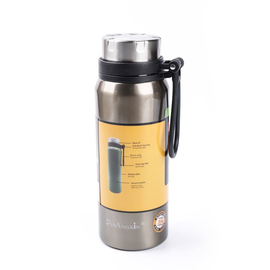 Generic Vacuum Thermos Stainless Steel Bottle 1100 mL - 2 Color Pack