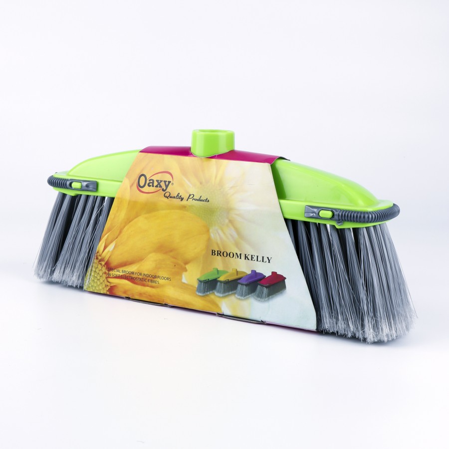 Oaxy Kelly Indoor Floor Cleaning Broom  - 3 Color Pack