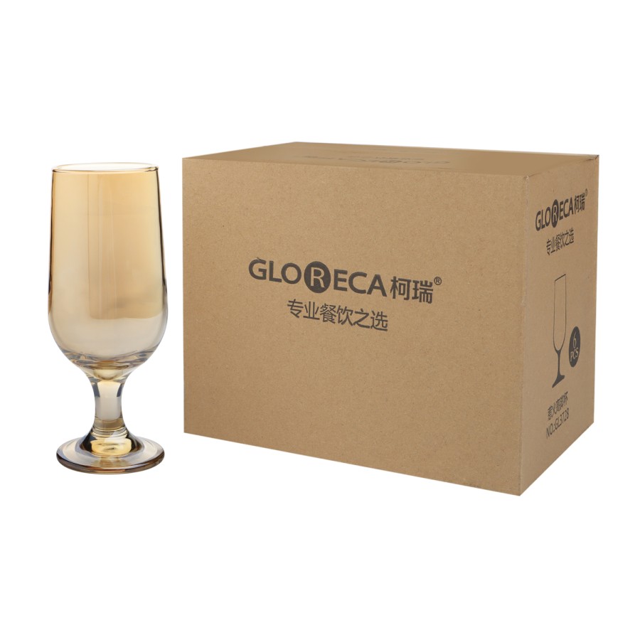 Gloreca 6pcs Brown Wine Glasses 350ml Pack - 8 Boxes per Carton 