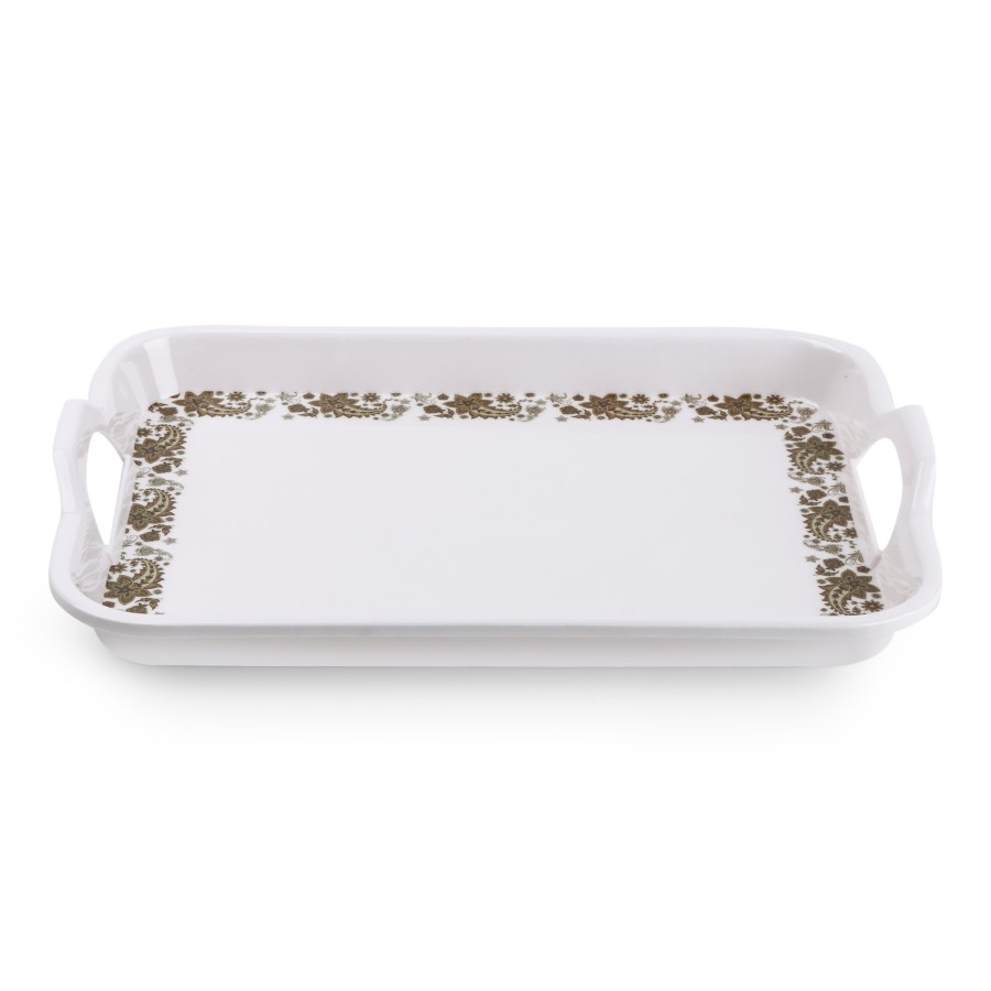 KITCHENMARK Melamineware Rectangular Tray Brown - 39x28cm