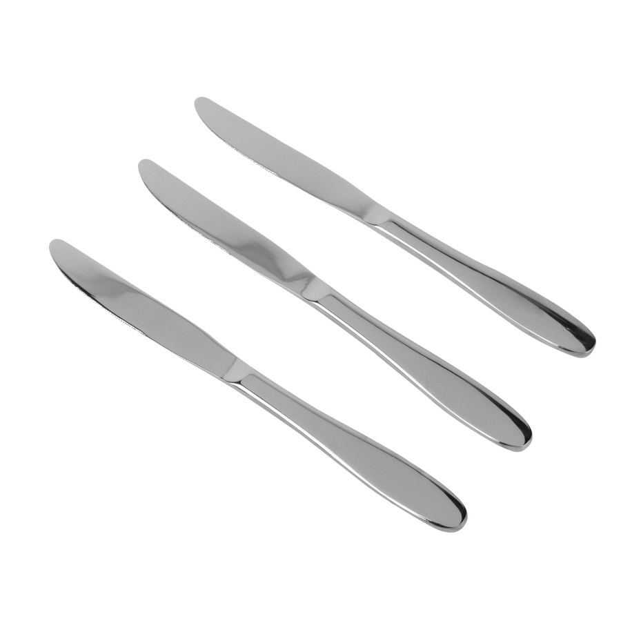 BECHOWARE 3pc Stainless Steel Dessert Knife Set 23.5cm - Silver