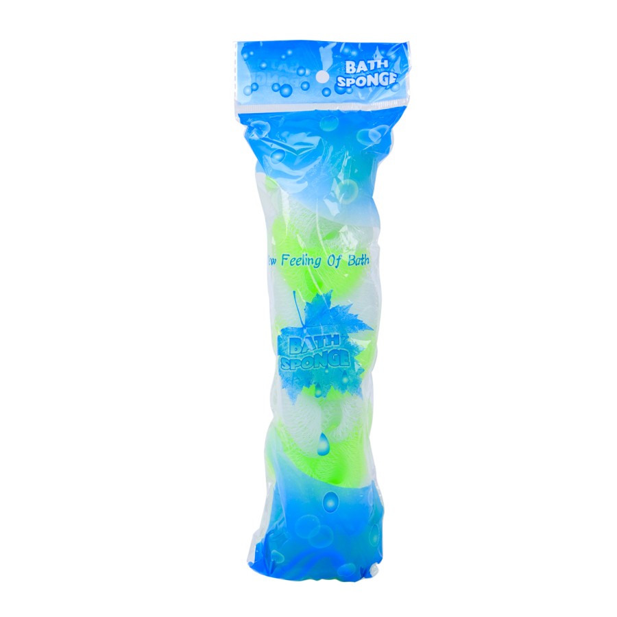 Oaxy 120pc Long Bath Leaf Loofah 50g Multicolor Pack Drum