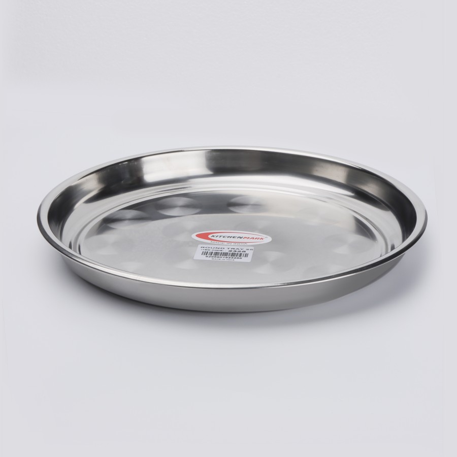 KITCHENMARK Steel Round Tray - 30cm