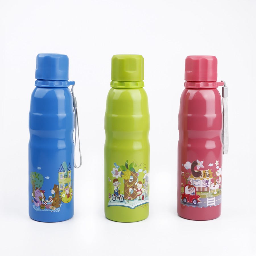 Generic Stainless Steel Water Bottle 500ml - 3 Color Pack