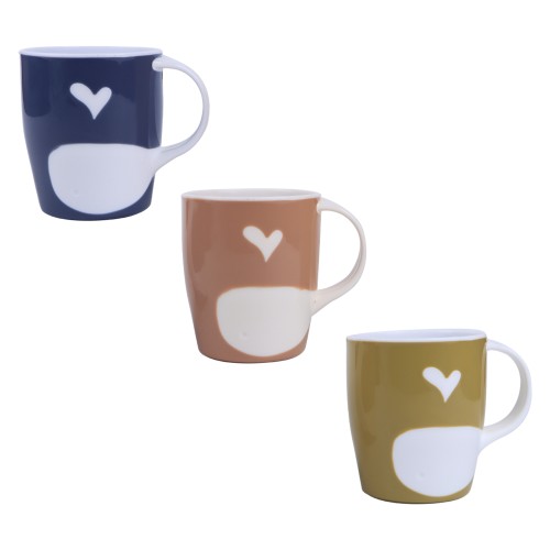 KITCHENMARK Plastic Mug 450ml - 3 Color Set