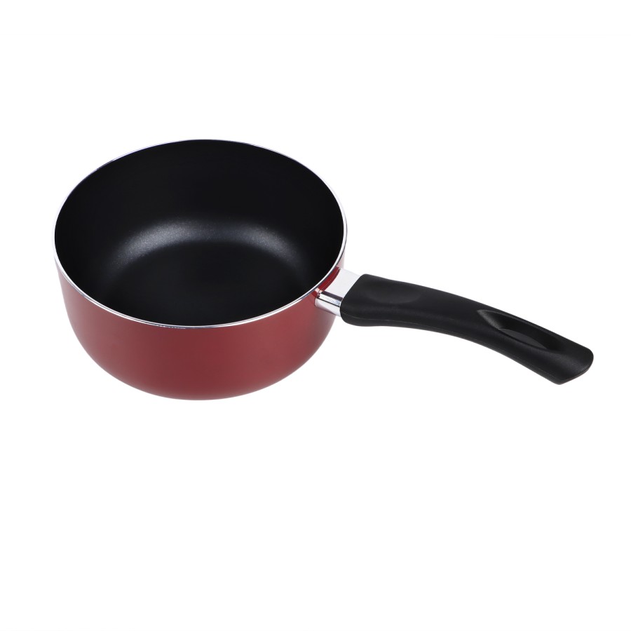 KITCHENMARK Nonstick Aluminium Saucepan with Glass Lid 20cm - Red