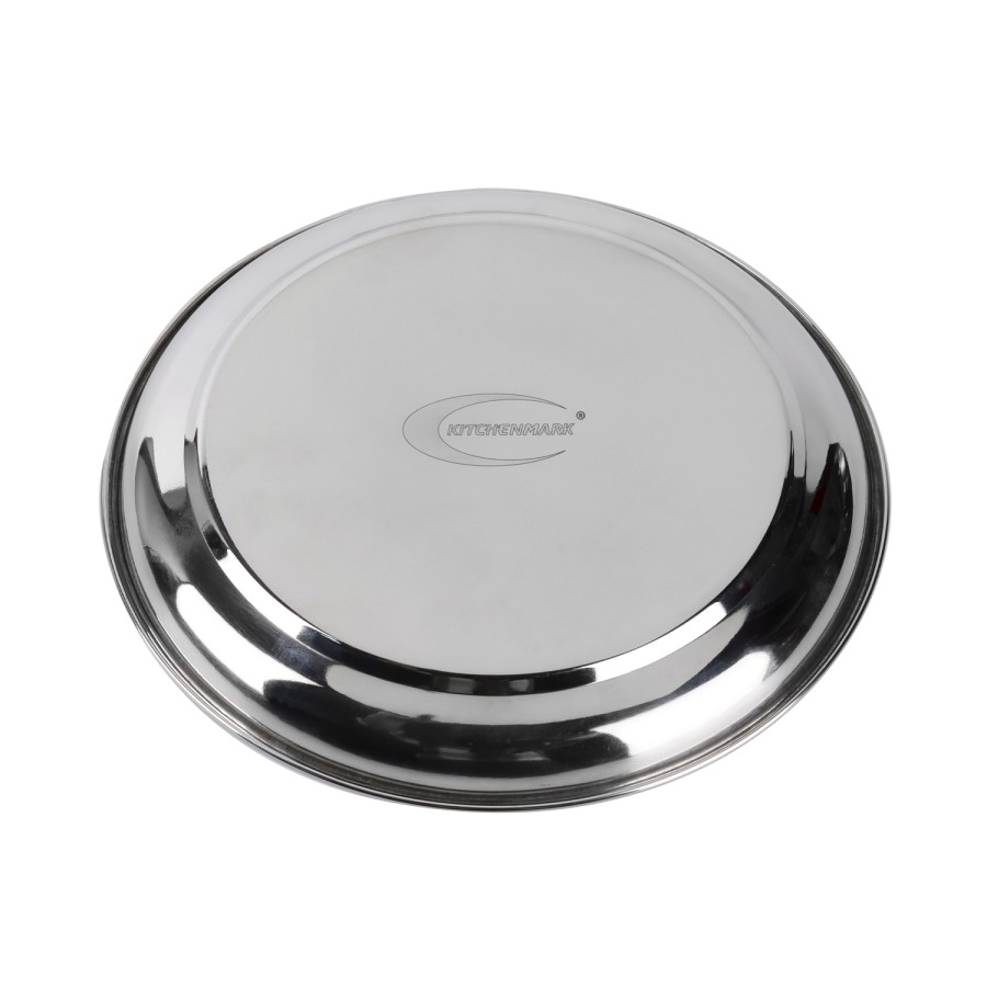 KITCHENMARK Rajbhog Round Steel Plate 9 - 21.5cm