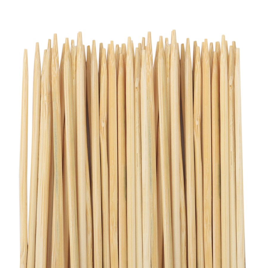 KITCHENMARK 100pc Bamboo BBQ Skewers Pack - 30cm