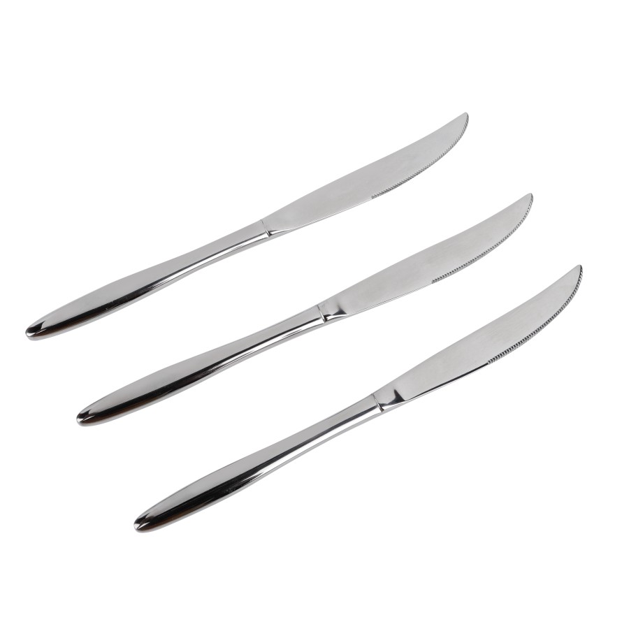 BECHOWARE 3pc Stainless Steel Table Knife Set 22cm - Silver