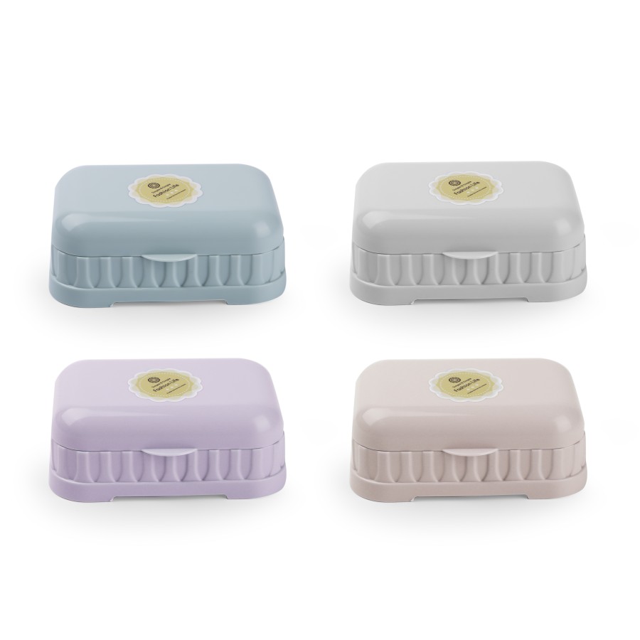 Generic Plastic Soap Box 4 pc Pack - 4 Color Pack