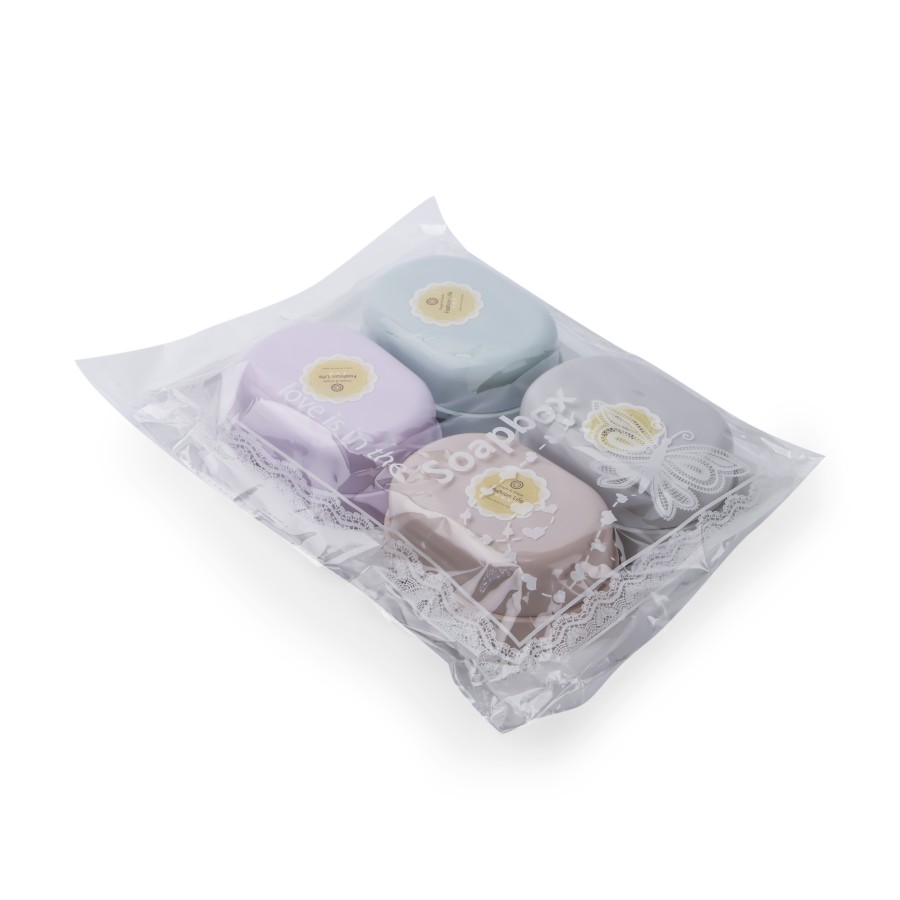 Generic Plastic Soap Box 4 pc Pack - 4 Color Pack