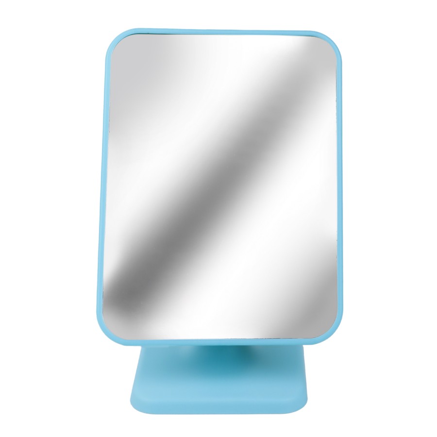 Generic Tabletop Desk Makeup Rectangular Mirror 15x20cm - Turquoise