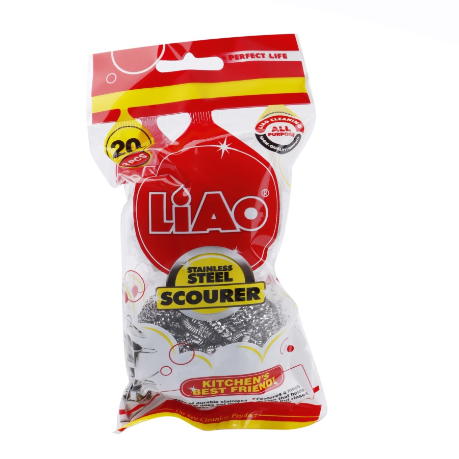 LIAO 2pc Stainless Steel Scourer 20g