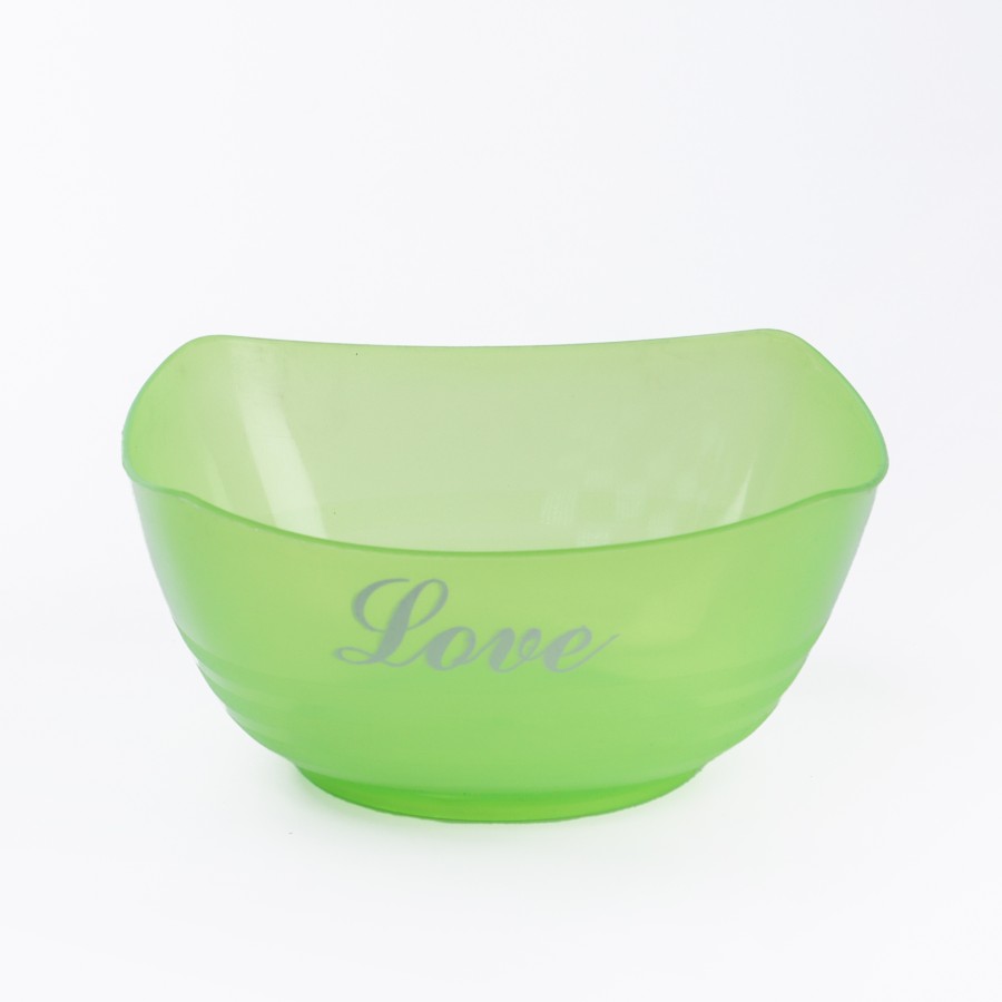 Generic Plastic Rectangular Wavy Bowl 250ml 4pc Set - Multicolor